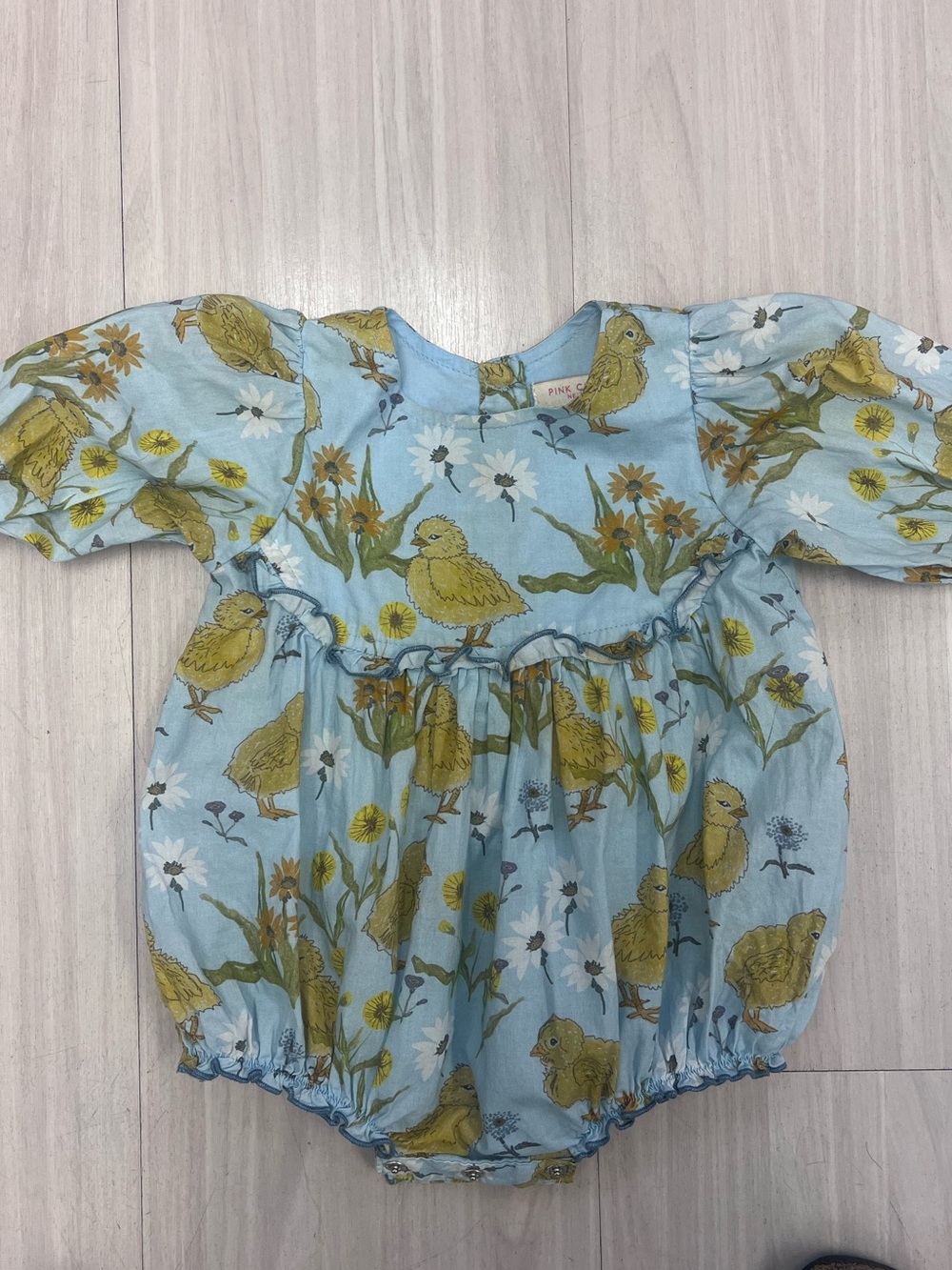 Pink Chicken Chicken Bubble Romper